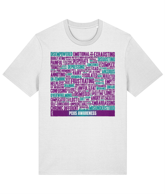 PCOS Awareness wordcloud tshirt