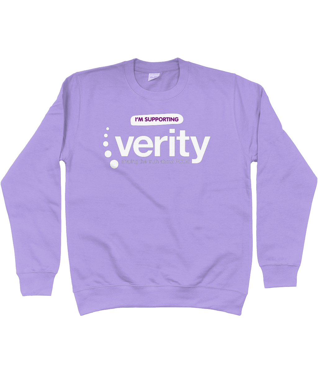 Soft style fundraising sweatshirt with white logo