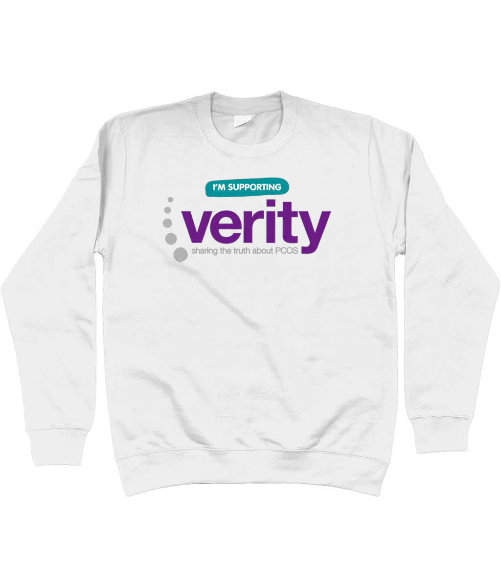 Soft style fundraising sweatshirt with colour logo