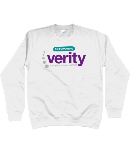 Soft style fundraising sweatshirt with colour logo