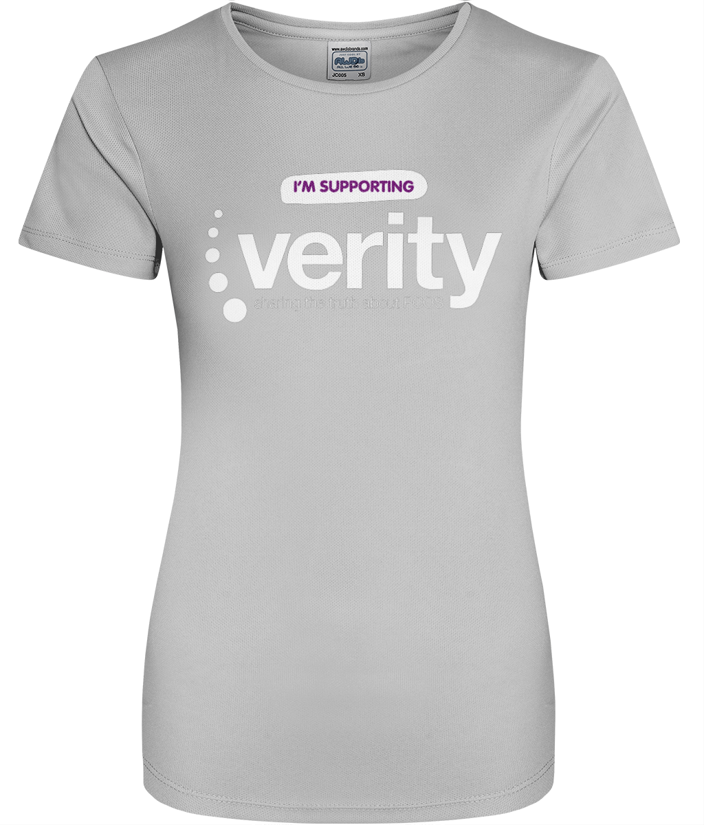 Activewear fundraising tshirt with white logo