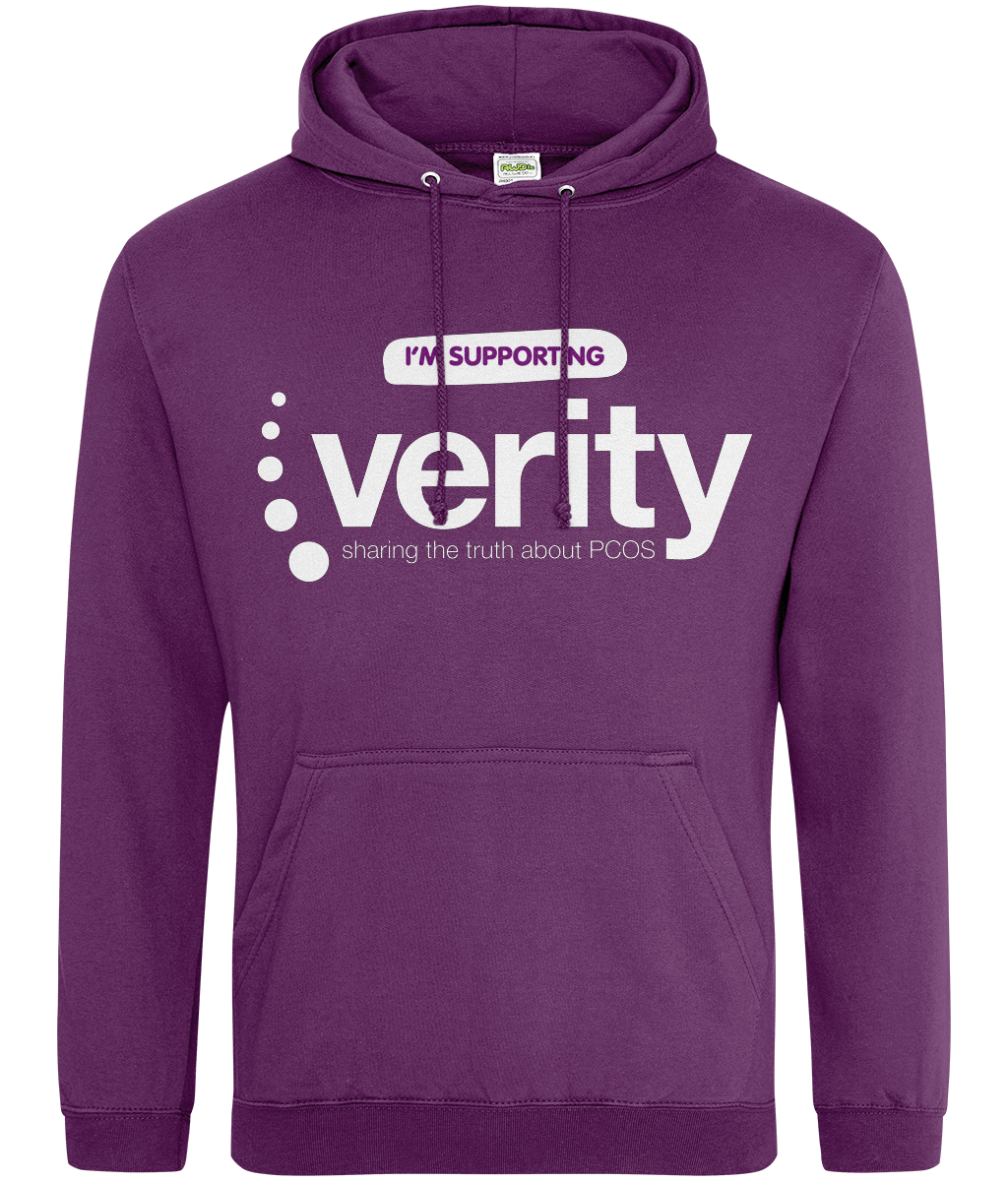 Fundraising hoodie with white logo