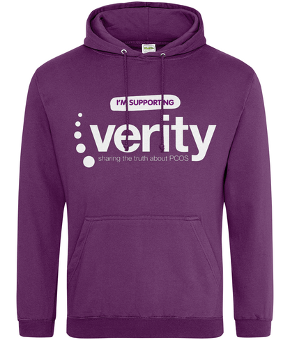 Fundraising hoodie with white logo