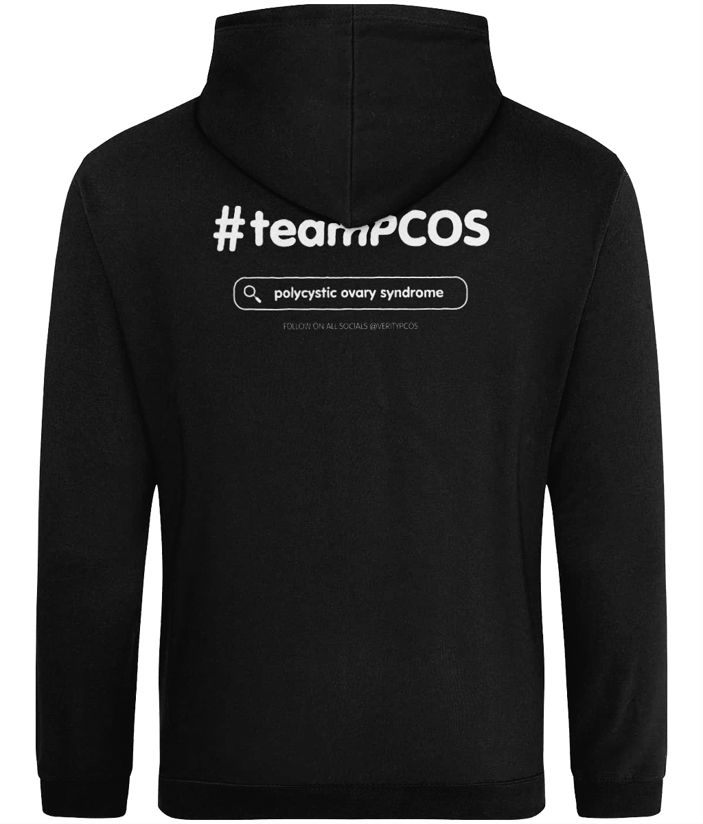 Fundraising hoodie with white logo