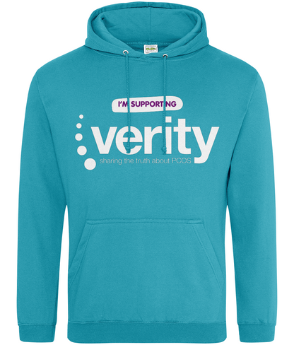 Fundraising hoodie with white logo