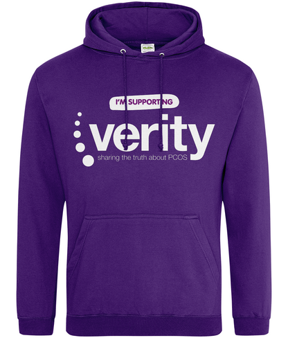 Fundraising hoodie with white logo