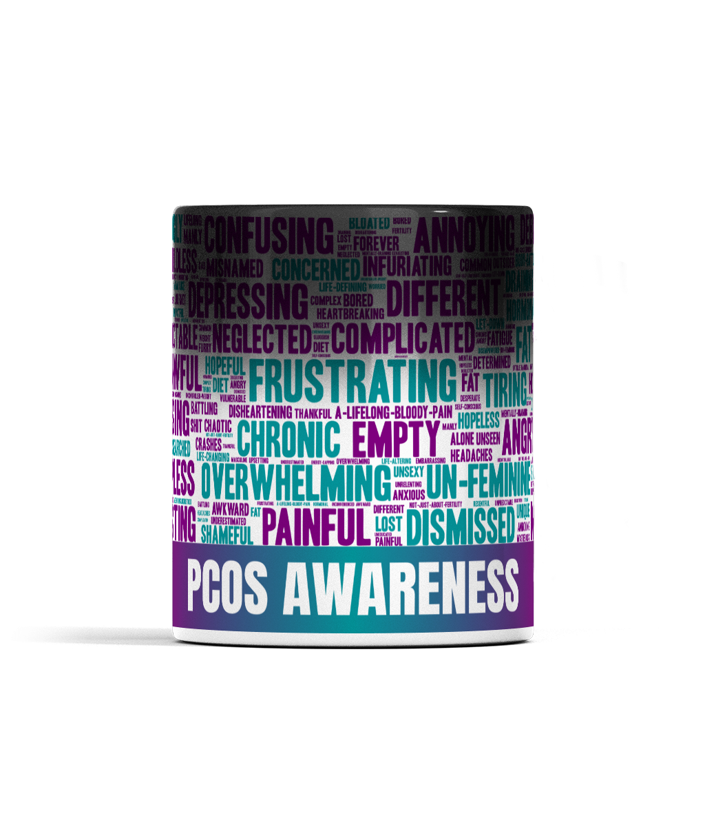 PCOS word cloud Colour Changing Mug