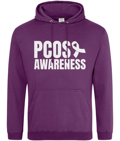 PCOS Awareness hoodie with ribbon