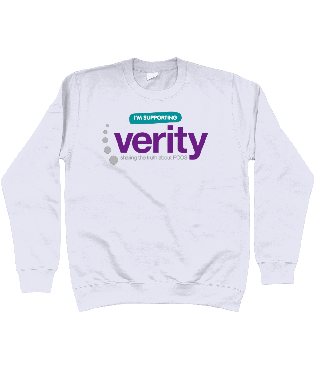 Soft style fundraising sweatshirt with colour logo