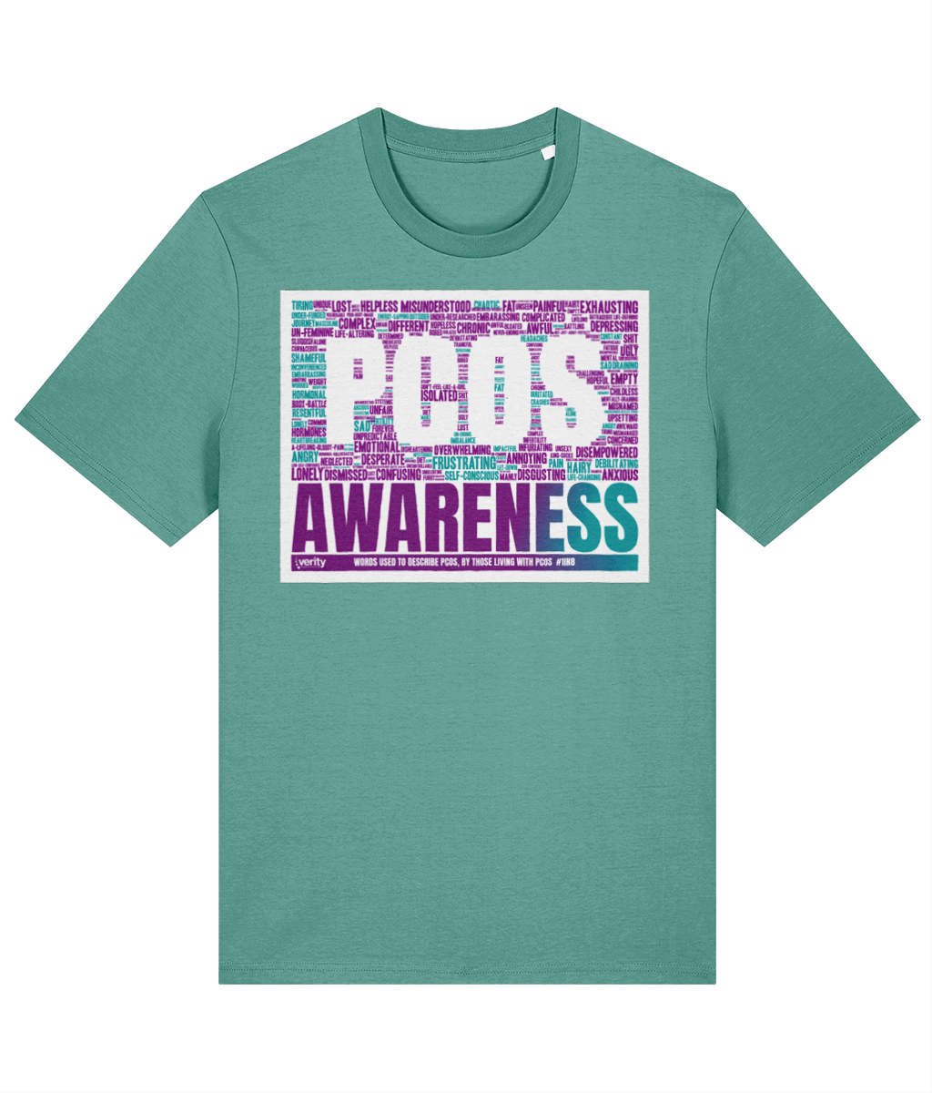 PCOS Awareness wordcloud tshirt