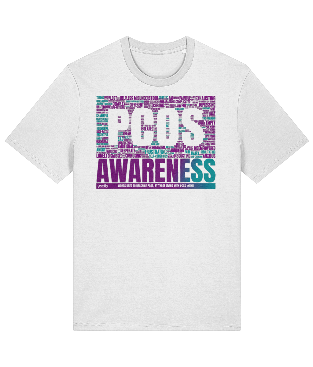 PCOS Awareness wordcloud tshirt