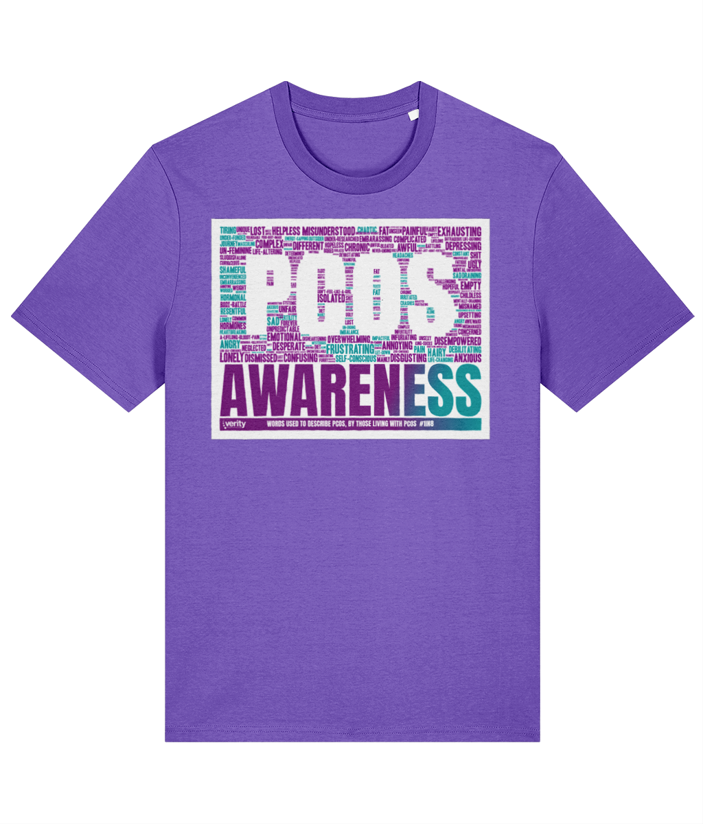 PCOS Awareness wordcloud tshirt